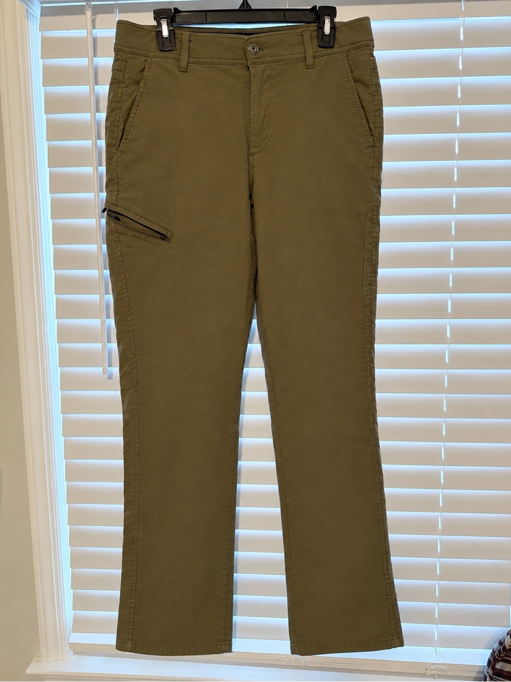 Gerry Olive Green Fleece Lined Pants with Side Zip Pocket
